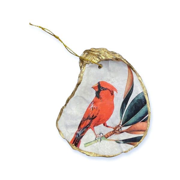 Handmade Remembrance Cardinal in Oyster Shell