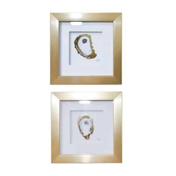 Small Gold Oyster Accent Wall Decor