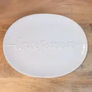 Louisiana Embossed Platter in white